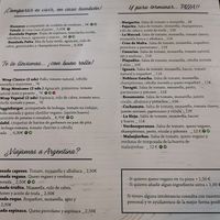 Menu at Yerbamate in Conil De La Frontera