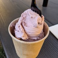 Big cup of vegan strawberry ice cream $6 at Decades in Lancaster
