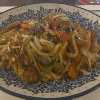 Vegetarian udon noodles (which should also be vegan)  at Bonto Korean & Japanese Restaurant in Dubrovnik