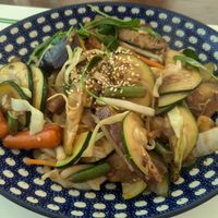 Udon pasta at Bonto Korean & Japanese Restaurant in Dubrovnik