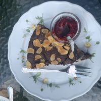 Vegan brownie at Szklarka bistro in Szklarska Poreba