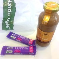 Vegan snaks: 2 Love Chia + Darmagurt Cacau at Mundo Verde - Iguatemi Shopping in Porto Alegre