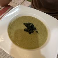 Broccoli and zucchini soup   at El Girasol in Murcia