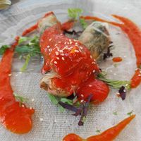 Rollitos rellenos con kale y otras verduras at El Girasol in Murcia