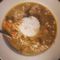 Coconut and sweet potato curry at Oslo Bar in Galway