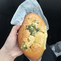 the spring onion bun i picked up #Veganuary at Keefer Court in Eden Prairie