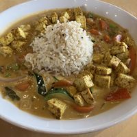 Green Curry (with added Tofu) from the Special menu. Loved it, although I don't think it'd be very filling without the tofu. at Peoples Organic in Eden Prairie