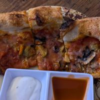 This is their large size dough to go for $6,  topped and baked at home. Highly recommend! at Pizzoco in Winchester