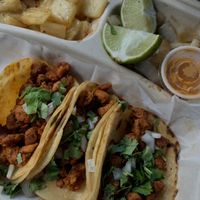 al pastor tacos! at The Green Table in Victoria