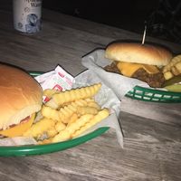 The bacon cheeseburger and sloppy joe! at The Green Table in Victoria