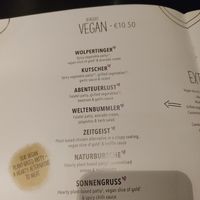 Menu dei burger vegani at Hans im Glück - Sonnenstr in Munich