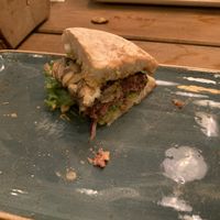 Forgot to take a picture when it was full haha this is the vegan nueremburger! Sooo nice  at Hans im Glück - Sonnenstr in Munich