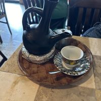 Traditional coffee. Must try   at Taste of Ethiopia in Pflugerville