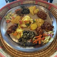 So amazing and filing. Eat with hands!  at Taste of Ethiopia in Pflugerville