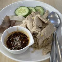 Vegan chicken rice, 139 baht  at Bai Plu House in Bangkok
