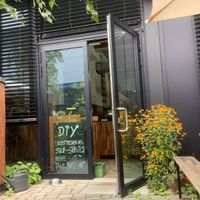 Outside area at Café Nullpunkt in Berlin