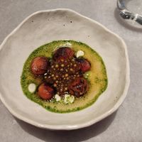 Tomato consomme at Land in Birmingham