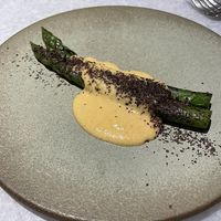 First course - asparaguss  at Land in Birmingham