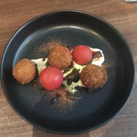 ARANCINI - TOMATO – RICOTTA – BLACK OLIVE at Land in Birmingham
