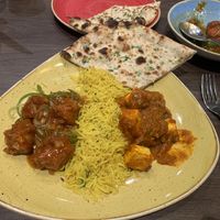 Plated up!  at Lily's Vegetarian Indian Cuisine in Ashton-under-lyne