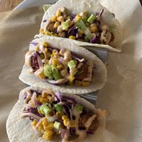 Sweet potato tacos! Very yummy   at Trio in Cape Girardeau