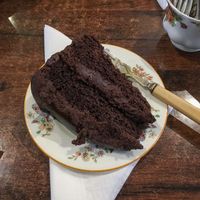 Vegan Chocolate Devils Food Cake at Shakespaw Cat Cafe in Stratford-upon-avon
