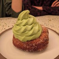 Beigne maison et glace molle au matcha at Umami Ramen & Izakaya in Montreal