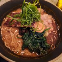 It comes with a vegan egg yolk on top. Very anesthetic and delicious 😋 at Umami Ramen & Izakaya in Montreal