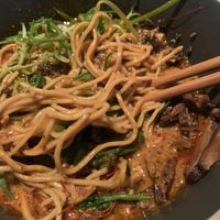 Ramen mixed together   at Umami Ramen & Izakaya in Montreal