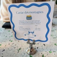 Advertising their vegan caviar at Umami Ramen & Izakaya in Montreal