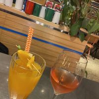 OJ and rosé  at Hors Categorie in Girona