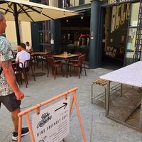 Outdoor seating at Hors Categorie in Girona