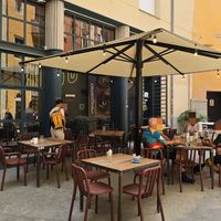 Outdoor seating at Hors Categorie in Girona