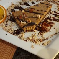 Chocolate and hazelnut vegan pie at Bistro Bukarica in Krk