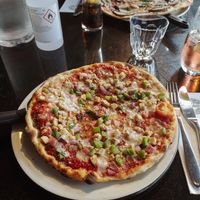 Sloppy vegan pizza at Milano - Harvey's Quay in Limerick