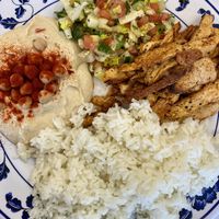 Chickn Shawarma plate at Nabati Vegan Mediterranean in Oklahoma City