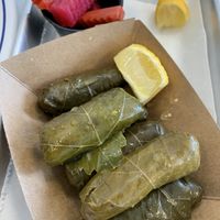 Stuffed grape leaves  at Nabati Vegan Mediterranean in Oklahoma City