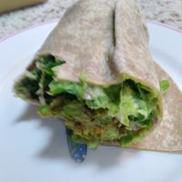 Guacamole wrap with veggie burger at Energy Fuel in Bellmore