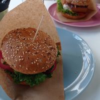 Mexican & tofu burger at RoseHip Bistro - Pylimo in Vilnius