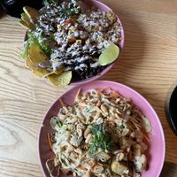 Mexican bowl and Asian salad  at RoseHip Bistro - Pylimo in Vilnius