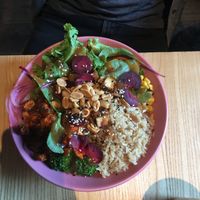 Marinated tofu and brown rice at RoseHip Bistro - Pylimo in Vilnius