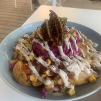 Loded potatoes with tempeh at RoseHip Bistro - Pylimo in Vilnius