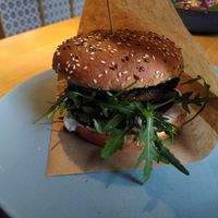 Portobello burger at RoseHip Bistro - Pylimo in Vilnius