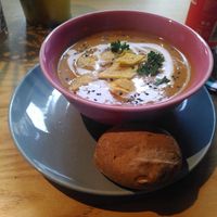 Sweet potato soup at RoseHip Bistro - Pylimo in Vilnius