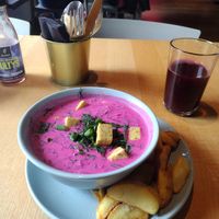 Cold red beat soup - simply the best!!! at RoseHip Bistro - Pylimo in Vilnius