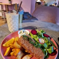 Vegan fish and chips at RoseHip Bistro - Pylimo in Vilnius