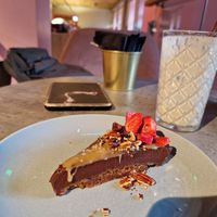Chocolate and salted caramel tart - a blast at RoseHip Bistro - Pylimo in Vilnius