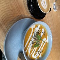 Sweet potato soupp  at RoseHip Bistro - Pylimo in Vilnius