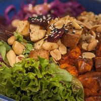 Lunch Buddha Bowl - Brown Rice, Sweet Potato, Tofu - 7,90€ at RoseHip Bistro - Pylimo in Vilnius