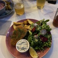 Vegan fish and chips  at RoseHip Bistro - Pylimo in Vilnius